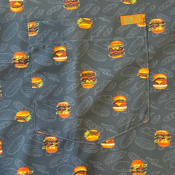 RSVLTS Men’s Short Sleeve KunuFlex ‘Burgers’ Shirt - XL - Picture 4 of 6